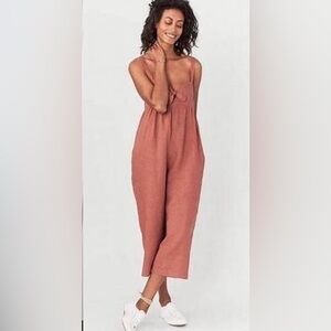 Faherty Titianna Jumpsuit Linen sz Small